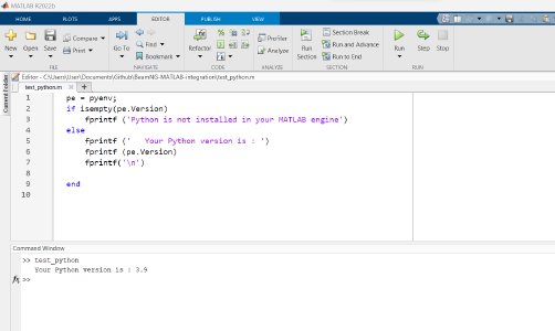 Testing python in MATLAB