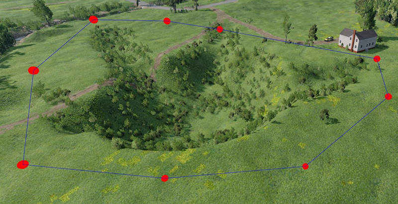 Slope influence 1, Slope range 10° to 45°