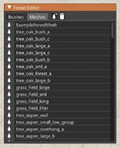 Forest Editor window